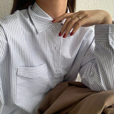 over silhouette striped shirt