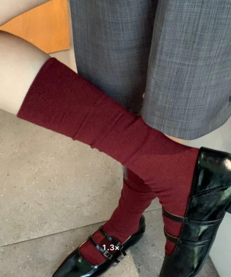 無地ロングソックス