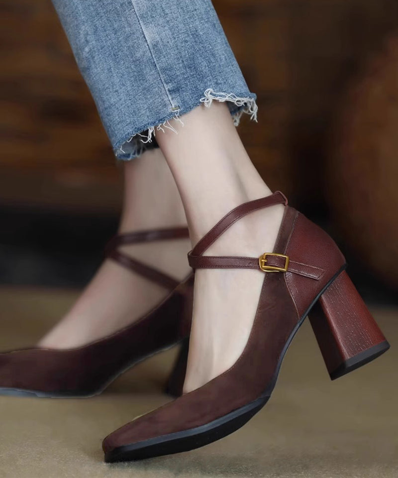 クロスストラップヴィンテージライクパンプス