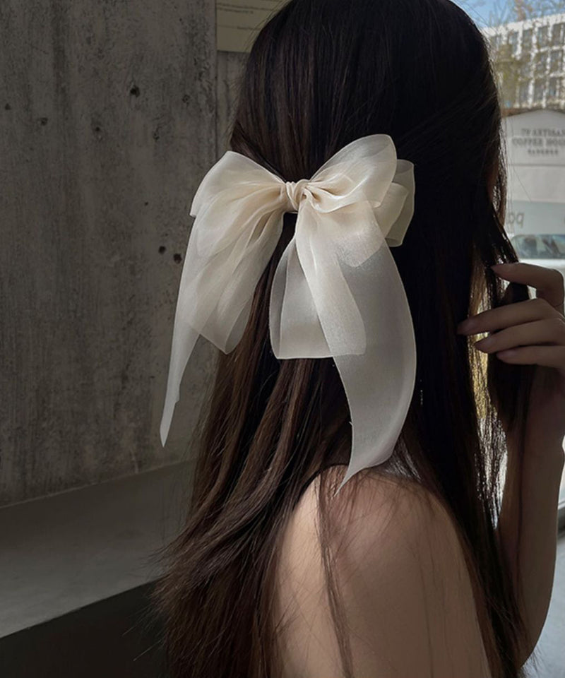 サテンリボンバレッタ