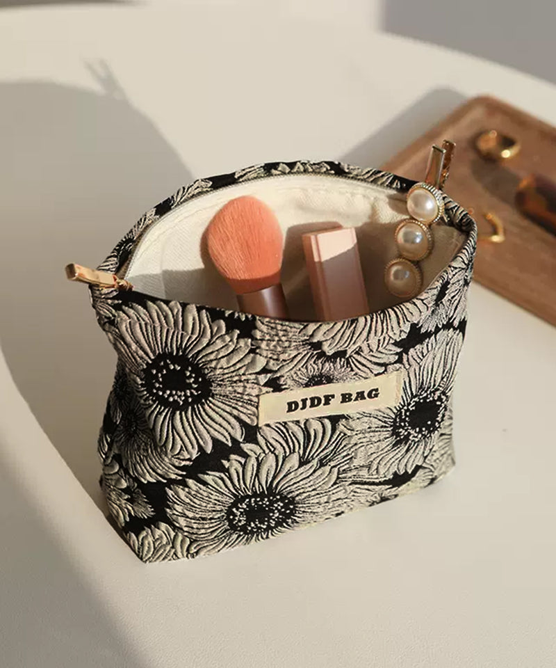 モノクロフラワーポーチ(S)