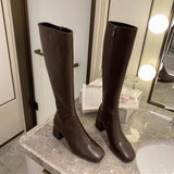 Square Toe Long Boots