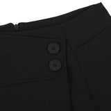Dark Color Wrap Trapezoidal Pants