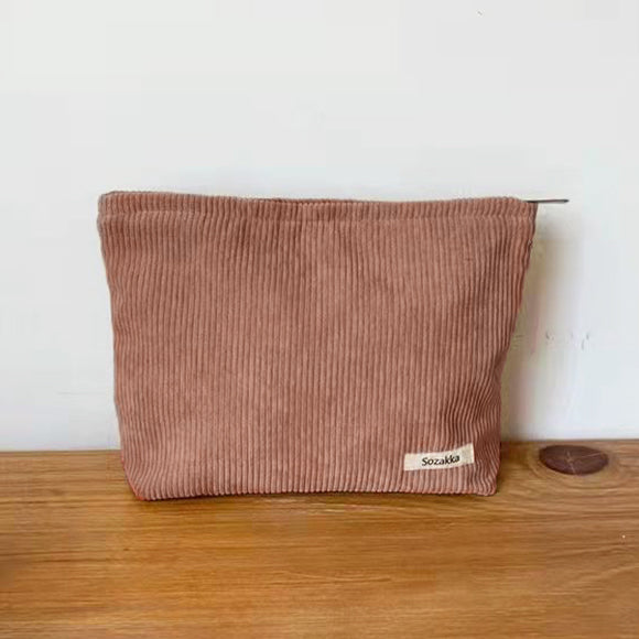 Corduroy Material Multi Pouch