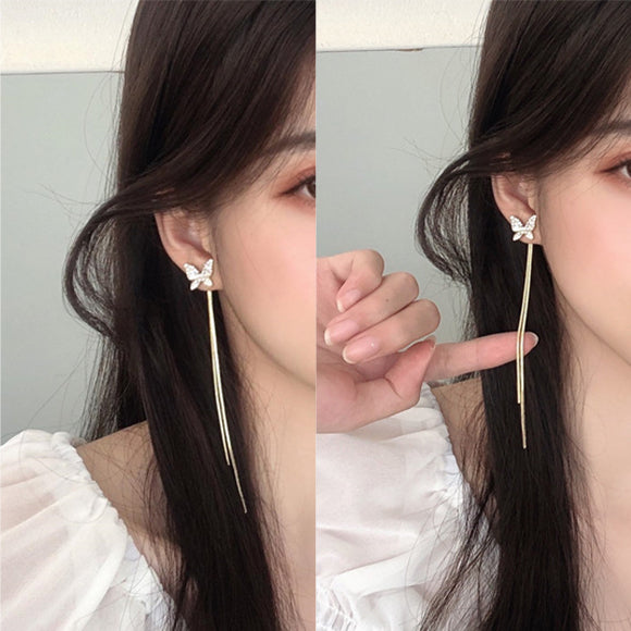 Butterfly Point Long Earrings
