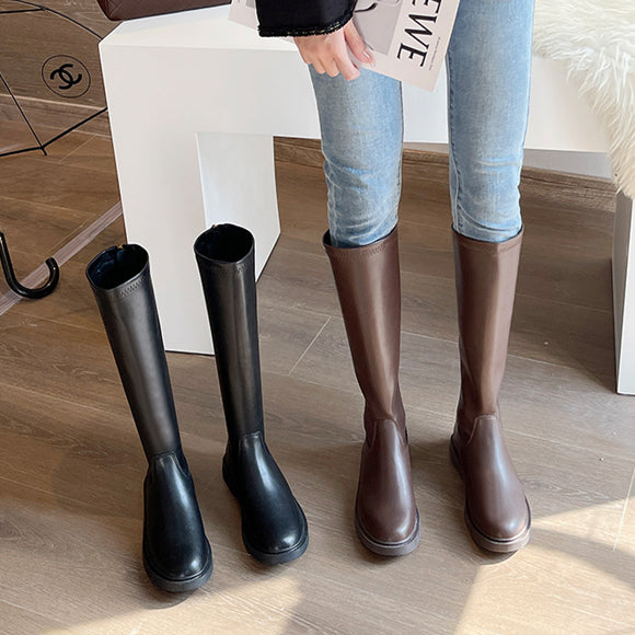 Gold Parts Accent Long Boots