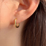 U-shaped circle mini earrings
