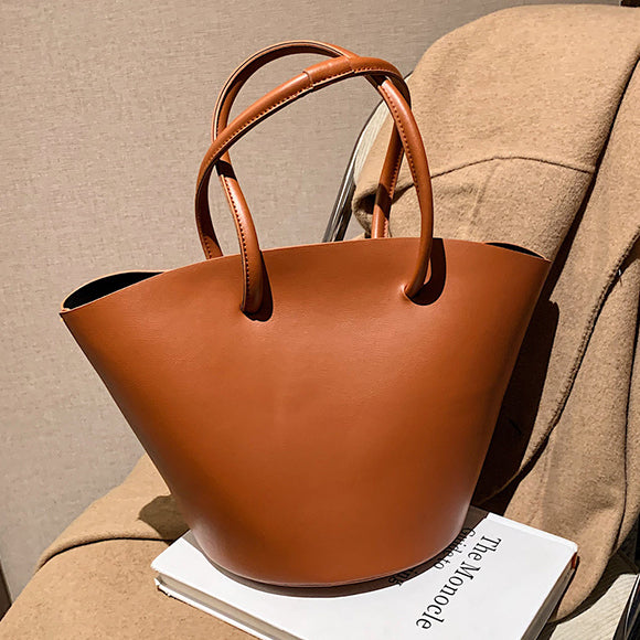 Bucket Type Trapezoidal Tote Bag
