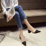 Clear Design Pointed Toe Mule