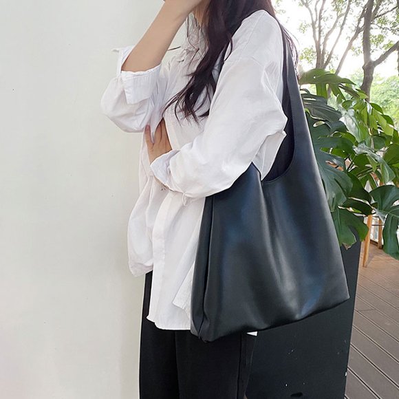 Fake Leather Square Shoulder Bag